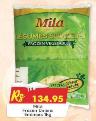 Mila Frozen Onions Eminces 1kg