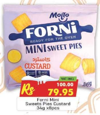 Forni Mini Sweets Pies Custard