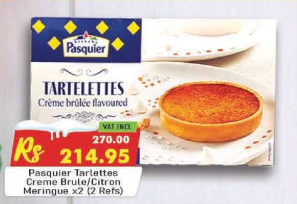 Pasquier Tartelettes Creme Brule/Citron Meringue x2 (2 Refs)