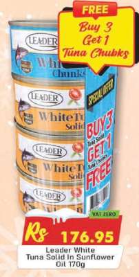 Leader White Tuna Solid In Sunflower Oil 170g