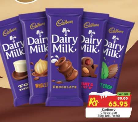 Cadbury Chocolate 80g (All Refs)