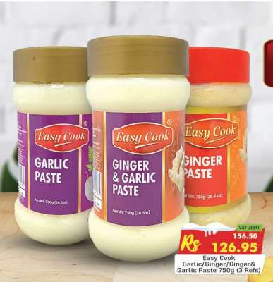 Easy Cook Garlic/Ginger/Ginger & Garlic Paste 750g (3 Refs)