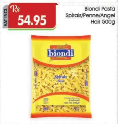 Biondi Pasta Spirals/Penne/Angel Hair 500g