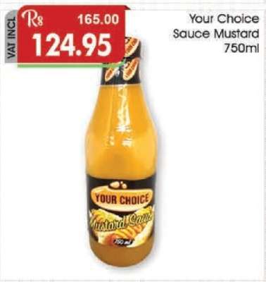 Your Choice Sauce Mustard 750ml
