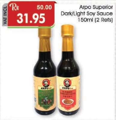 Arpo Superior Dark/Light Soy Sauce 150ml (2 Refs)