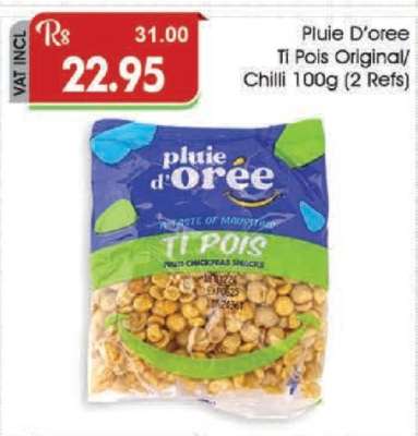 Pluie D'oree Ti Pois Original/Chilli 100g (2 Refs)