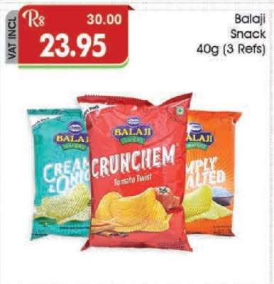 Balaji Snack 40g (3 Refs)