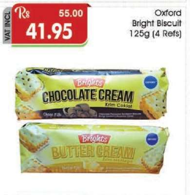 Oxford Bright Biscuit 125g (4 Refs)