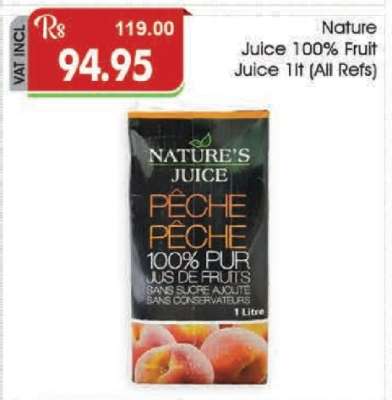 Nature Juice 100% Fruit Juice 1lt (All Refs)