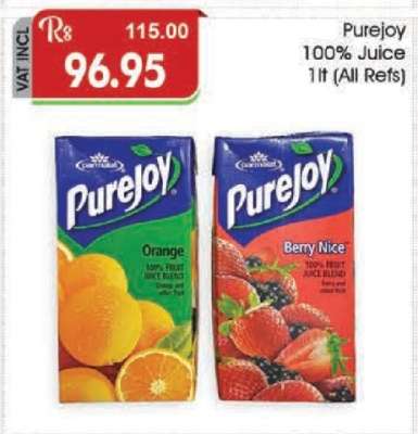Purejoy 100% Juice 1lt (All Refs)