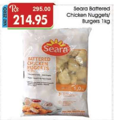 Seara Battered Chicken Nuggets/Burgers 1kg