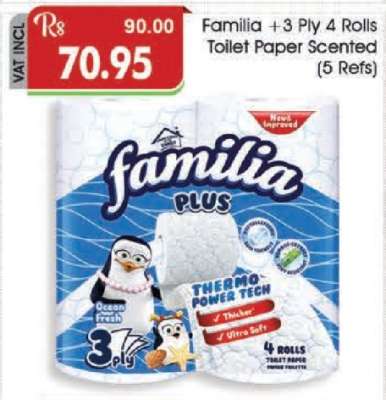 Familia +3 Ply 4 Rolls Toilet Paper Scented (5 Refs)