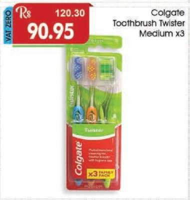 Colgate Toothbrush Twister Medium x3