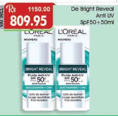 L'Oreal Paris Bright Reveal Anti UV SPF 50+ 50ml