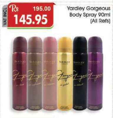 Yardley Gorgeous Body Spray 90ml