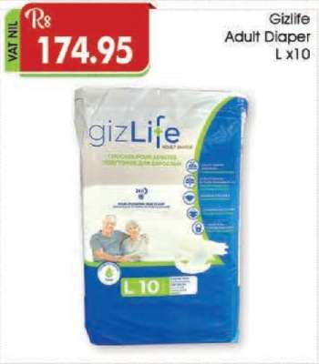Gizlife Adult Diaper L x10