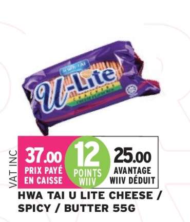 HWA TAI U-LITE CHEESE / SPICY / BUTTER 55G
