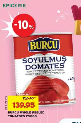 BURCU WHOLE PEELED TOMATOES 2500G