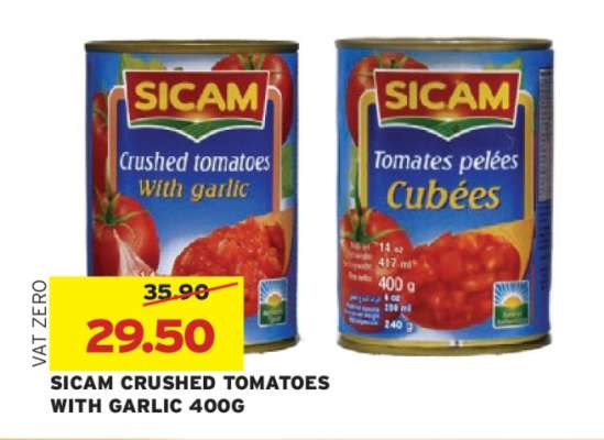 SICAM CRUSHED TOMATOES WITH GARLIC 400G