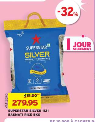 SUPERSTAR SILVER 1121 BASMATI RICE 5KG