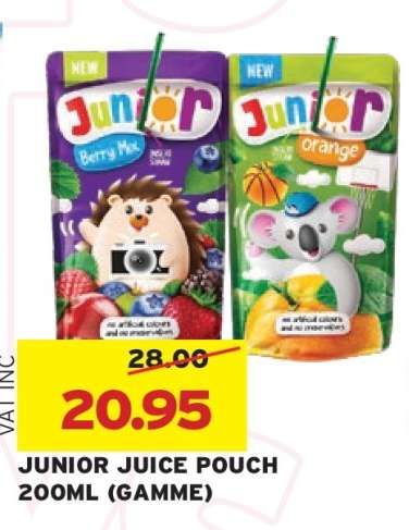 JUNIOR JUICE POUCH 200ML (GAMME)