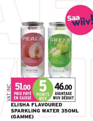 ELISHA FLAVOURED SPARKLING WATER 350ML (GAMME)