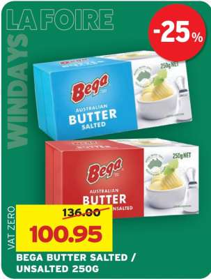Bega Butter Salted/Unsalted 250g