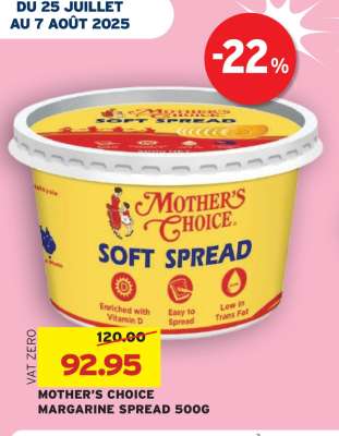 MOTHER'S CHOICE MARGARINE SPREAD 500G