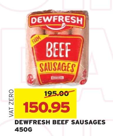 DEWFRESH BEEF SAUSAGES