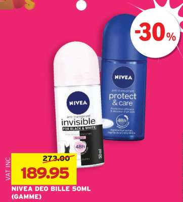 NIVEA DEO BILLE 50ML (GAMME)