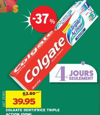 COLGATE DENTIFRICE TRIPLE ACTION 100ML