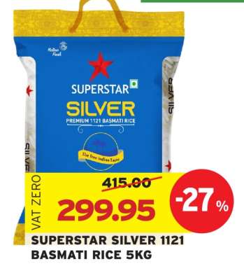 SUPERSTAR SILVER 1121 BASMATI RICE 5KG