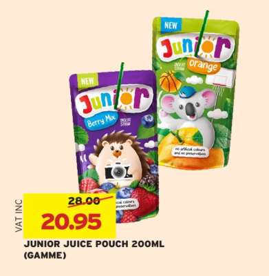 JUNIOR JUICE POUCH 200ML (GAMME)
