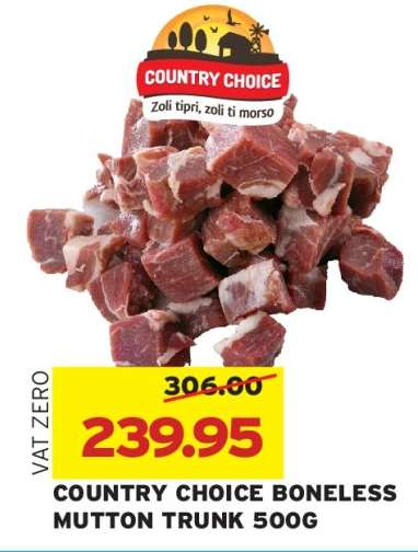 COUNTRY CHOICE BONELESS MUTTON TRUNK 500G