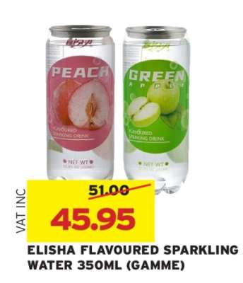 ELISHA FLAVOURED SPARKLING WATER 350ML (GAMME)
