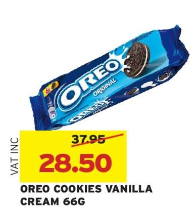 OREO COOKIES VANILLA CREAM 66G