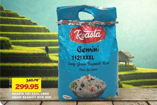 ROASTA 1121 XXXL LONG GRAIN BASMATI RICE - 5KG