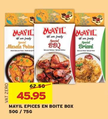 MAYIL EPICES EN BOITE BOX