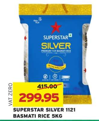 SUPERSTAR SILVER 1121 BASMATI RICE 5KG