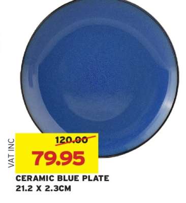 CERAMIC BLUE PLATE