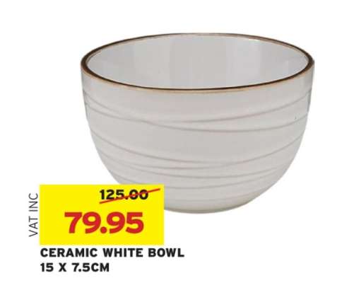 CERAMIC WHITE BOWL