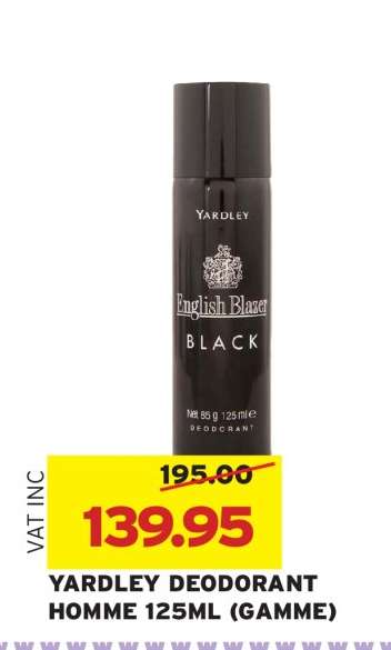 YARDLEY DEODORANT HOMME 125ML (GAMME)