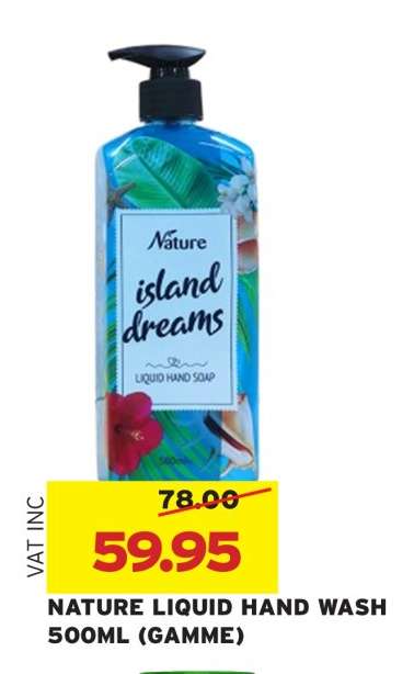 NATURE LIQUID HAND WASH 500ML (GAMME)