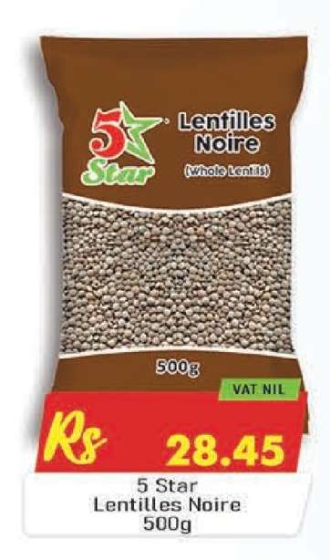 5 Star Lentilles Noire 500g