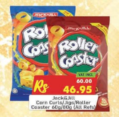 Jack&Jill Corn Curls/Jigs/Roller Coaster 60g/80g (All Refs)