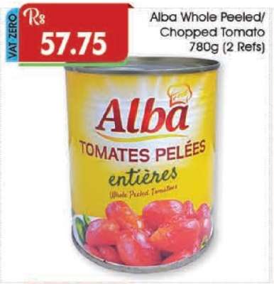 Alba Whole Peeled/Chopped Tomato 780g (2 Refs)
