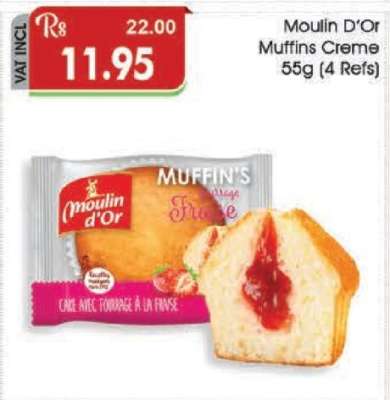 Moulin D'Or Muffins Creme 55g (4 Refs)