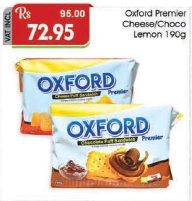 Oxford Premier Cheese/Choco/Lemon 190g