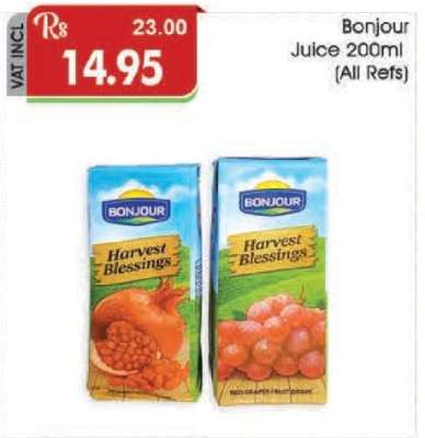 Bonjour Juice 200ml (ALL Refs)