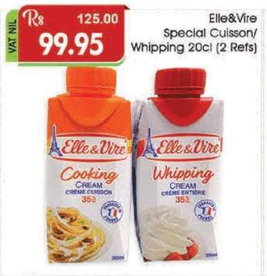 Elle&Vire Special Cuisson/Whipping 20cl (2 Refs)